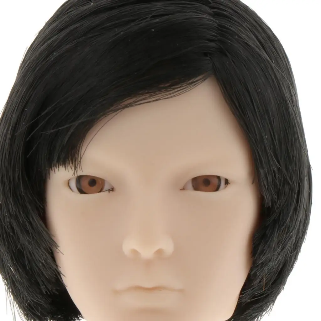 Kopfskulptur im Maßstab 1:6 mit kurzem Haar für 12-Zoll-männliche Actionfiguren