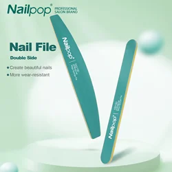 NAILPOP Nail Files 100/180 Grit Double-Sided Grinding Buffers for Gel Polishing and Trimming Nails Achieve Perfect Nails 10pcs