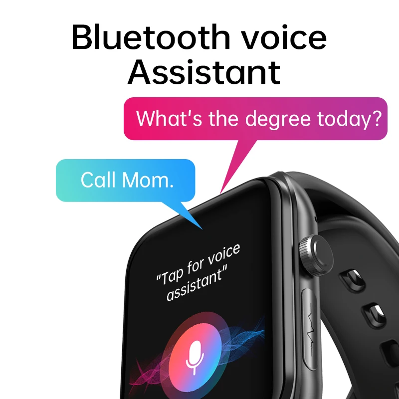 BK01 الرجال ساعة ذكية النساء 1.81 "HD شاشة كبيرة بلوتوث الاتصال صوت جهاز تعقب للياقة البدنية Smartwatch ضغط الدم الرياضة ساعة