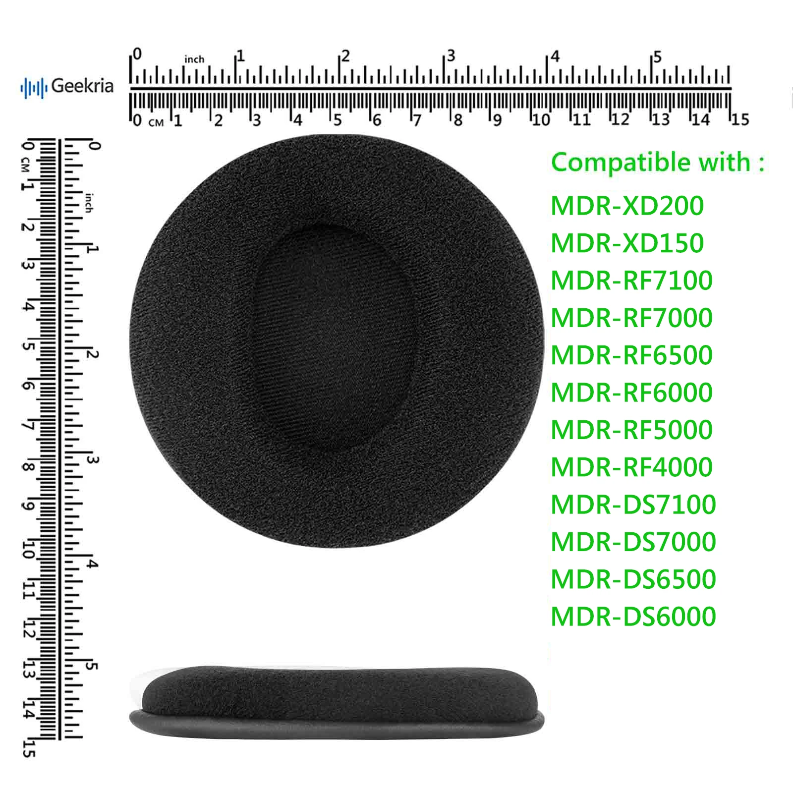 Geekria สำหรับ Sony MDR-RF6000, RF6500, RF7000, RF7100เปลี่ยนหูฟัง Comfort หูฟัง Pads Cover เบาะซ่อม