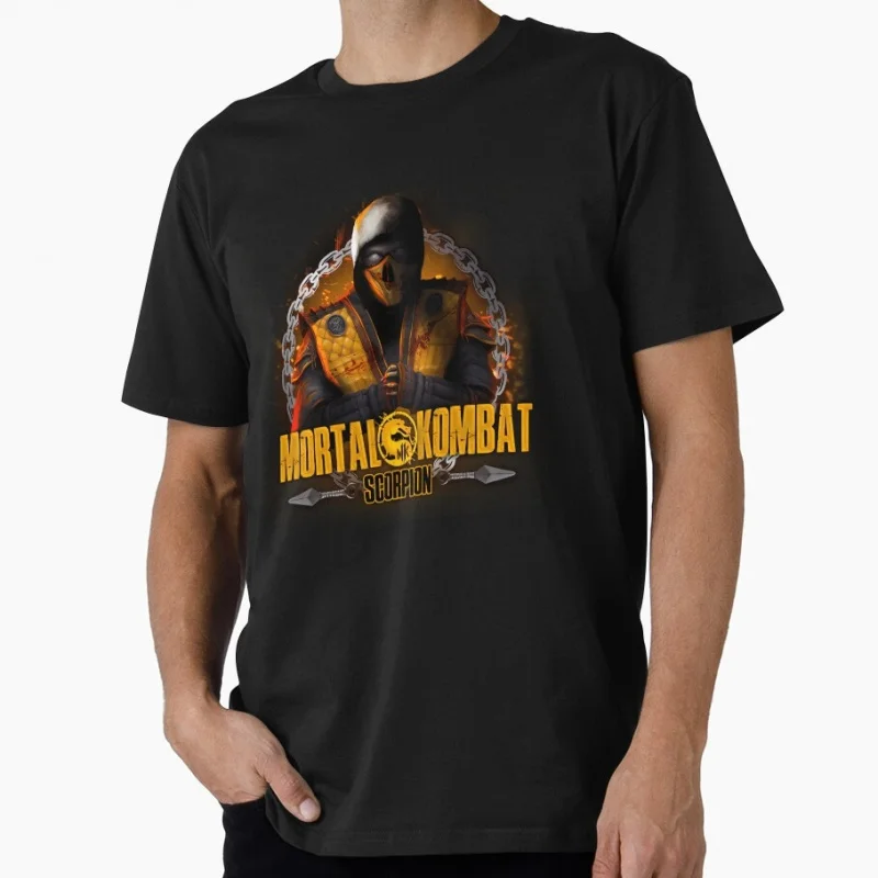 Retro Arcade Game Mortal Kombat Gift T shirt 0708 Unisex Gamer Tee Fire Warrior Scorpion Graphic clothes All size tops S-6XL