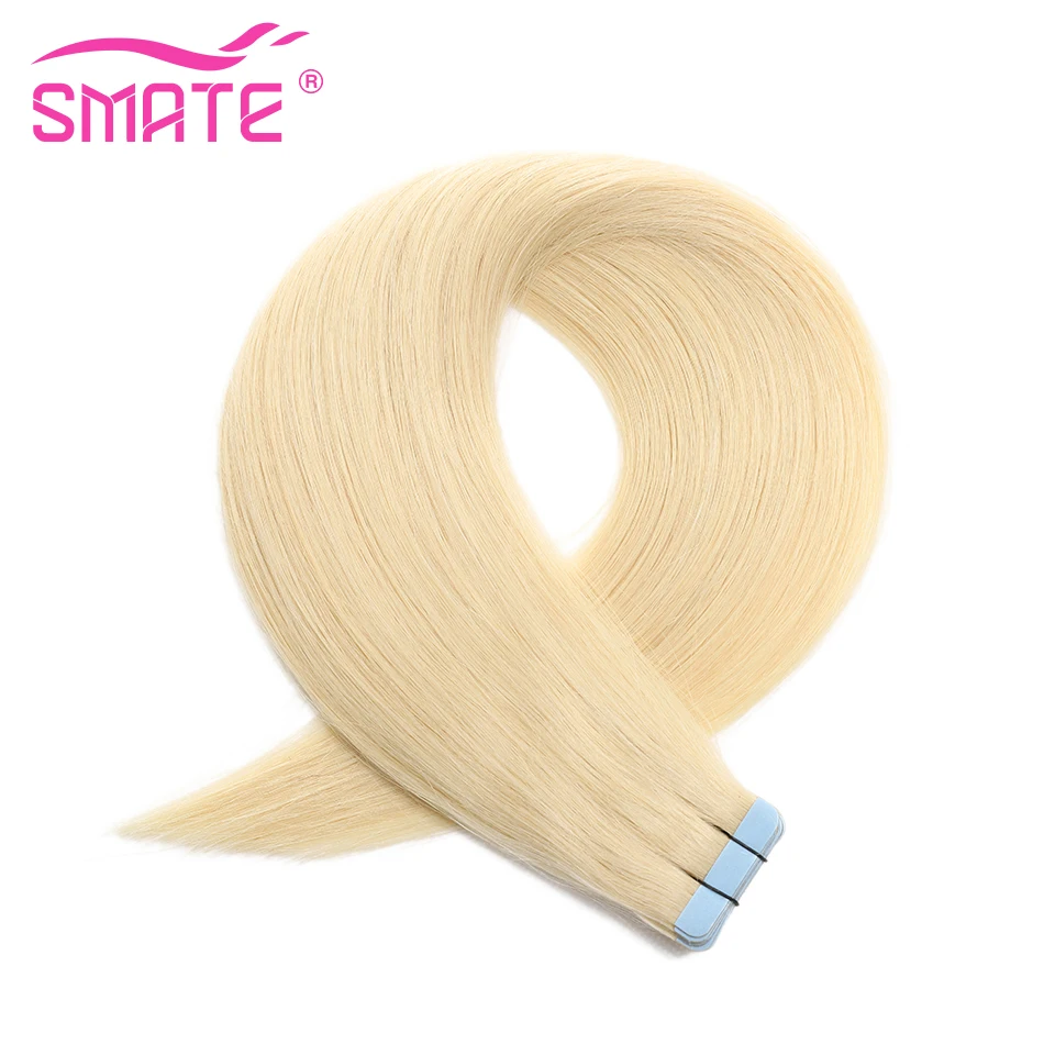 40PCS/Pack Tape In Human Hair Extensions 2.0g/PCS 100% Remy Human Hair Invisible Seamless Adhesive Hair Brazilian Straight Hair