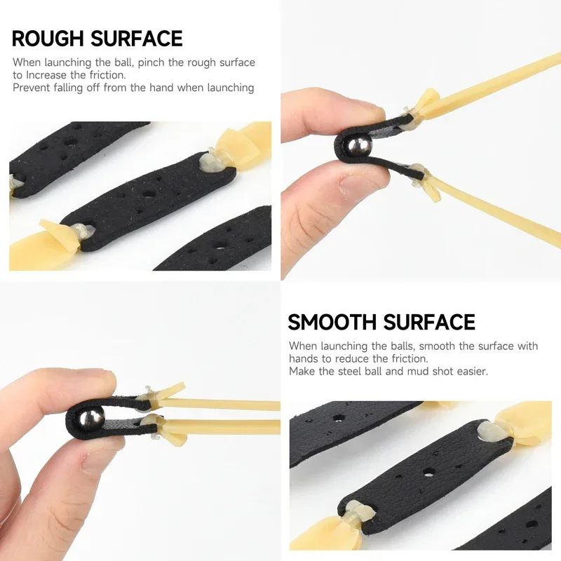 Tirachinas tiracuerdas goma elástica plana para caza y práctica - imagen 2