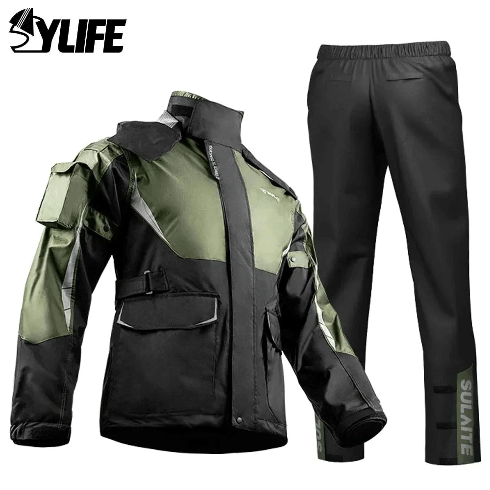 

Motorcycle Raincoat Men Women Motorbike Rain Suit Motorcyclist Raincoat Rain Coat Moto Jacket Pants Biker Rain Set Waterproof