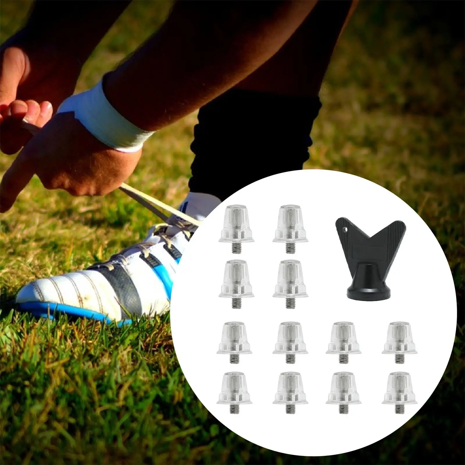 

Durable Football Shoe Spikes M5 Threaded Studs Boot Spike Set for Sports Shoes Football Competition Training