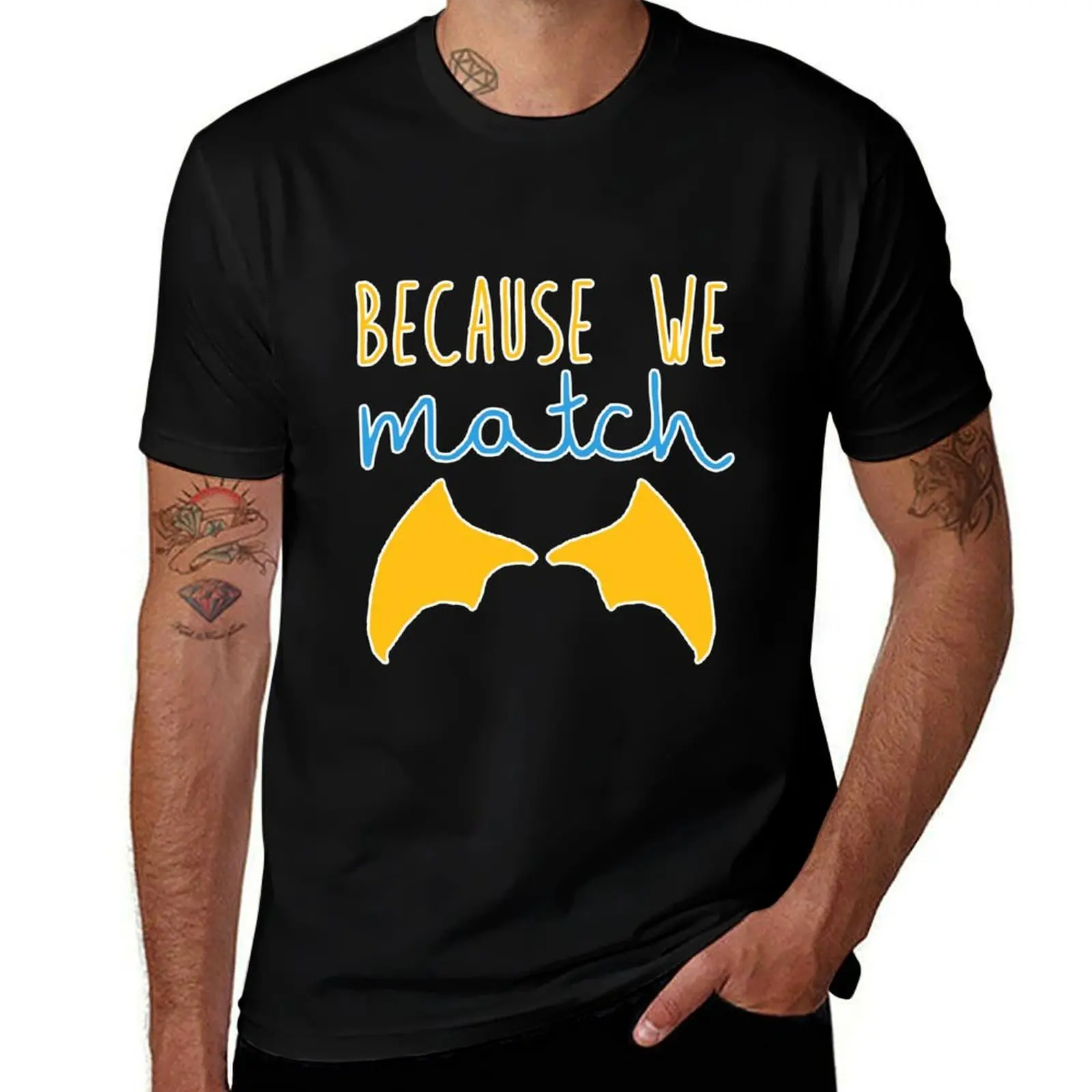 Because We Match (Dragon Boy) T-Shirt Athletic Quick Dry for Men T-Shirt