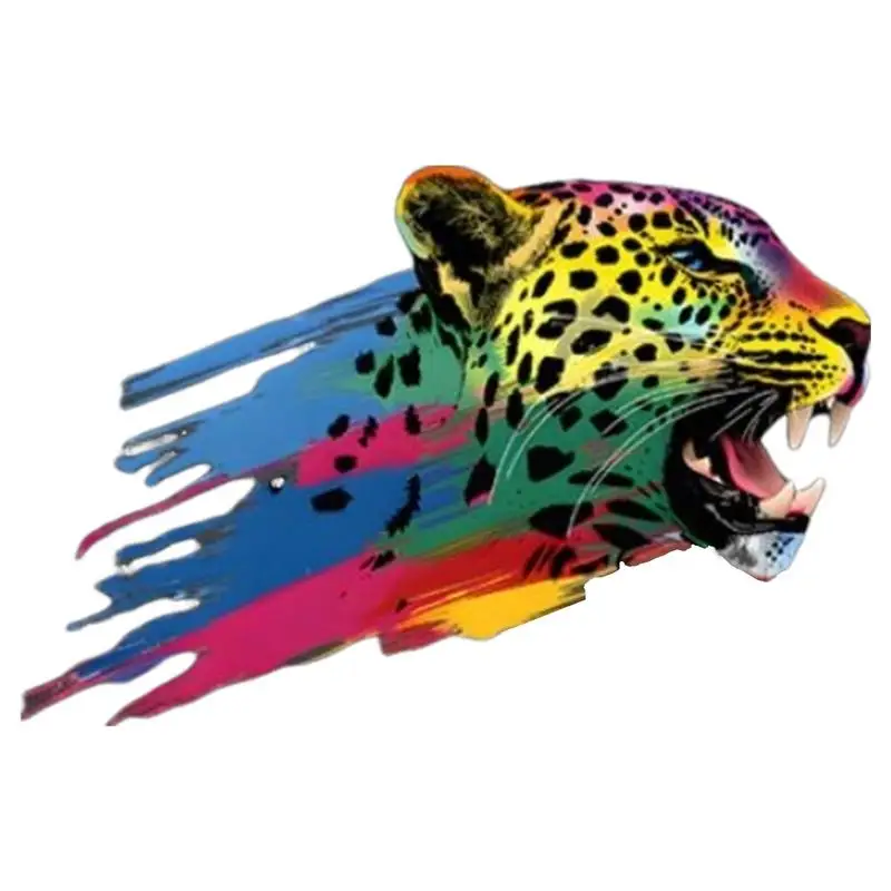 

Tiger Scratch Sticker Tiger Leopard Waterproof Decals For Vehicles Colorful Animal Head Decals For Vehicles