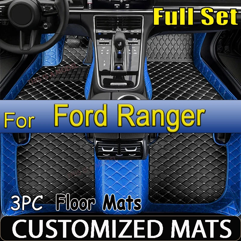 For Ford Ranger 2023 2022 2021 2020 2019 2018 2017 2016 2015 2014 2013 2012 Car Floor Mats Auto Interior Waterproof Carpets