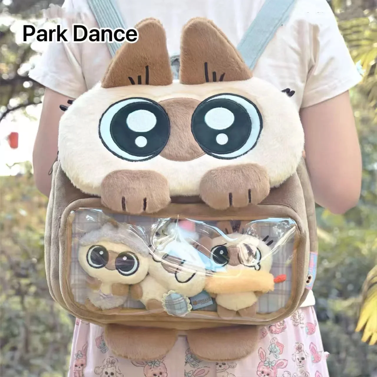 Siamese Cat Plush Backpack Cartoon Large Capacity Bag Doll Element Crossbody Bag For Anime Fans Anime Daily Travel