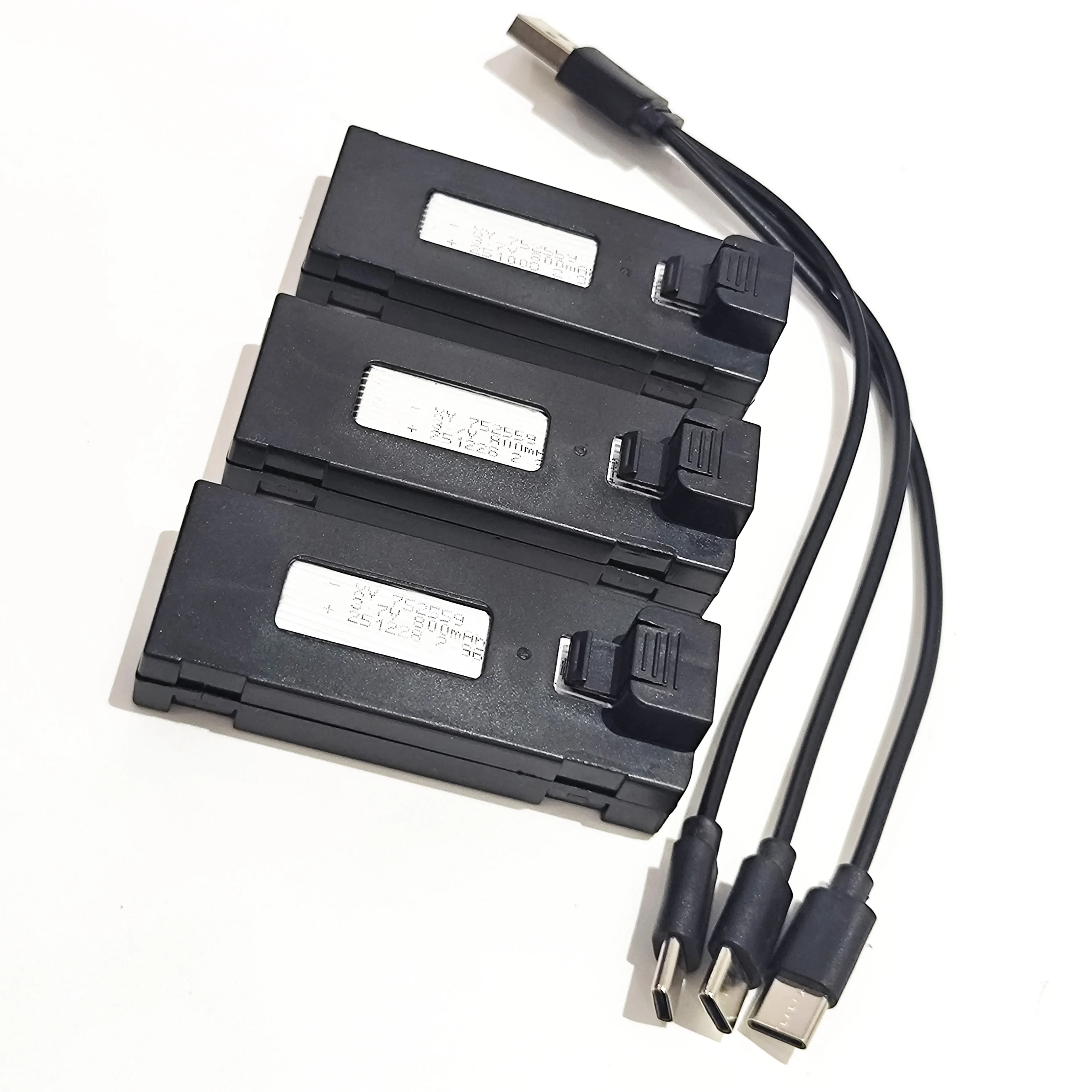 

M7 Foldable Drone Brushless Motor RC Quadcopter Original 3.7V 800mAh Lithium Battery Accessories 3PCS With 3in1 Charging Wire