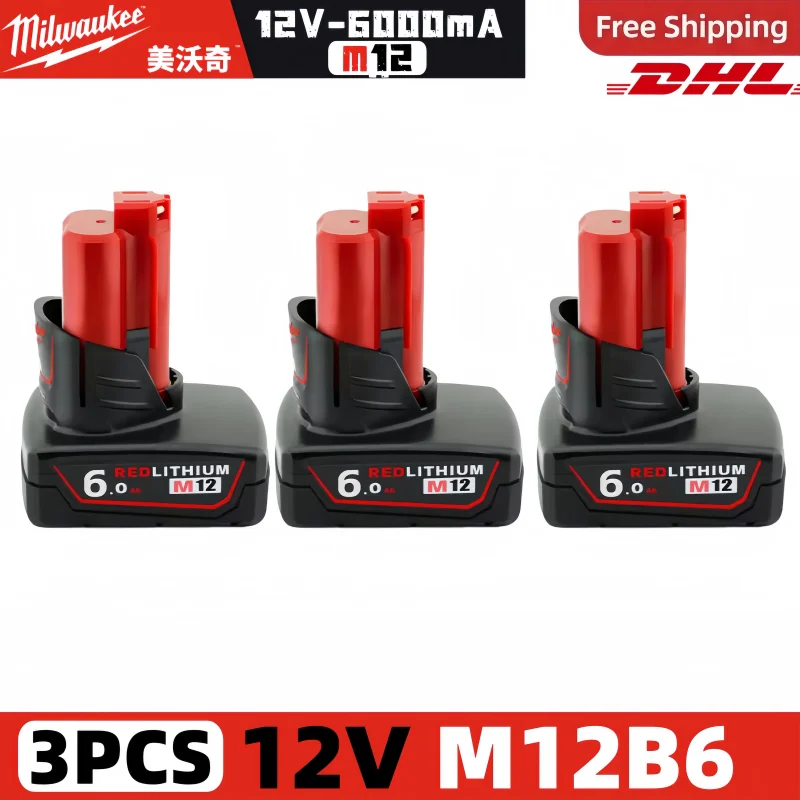 100% Nieuwe Milwaukee M18 6.0Ah High Output Batterij 18V Lithium-ion Oplaadbaar voor Milwaukee M18 Draadloze Elektrische Gereedschappen