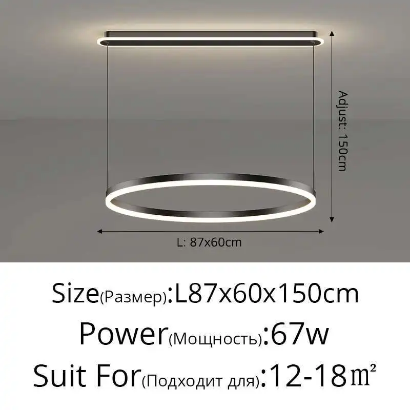 Minimalist LED Chandelier Modern Nordic Style Ceiling Light for Living Room Dining Room Bedroom Energy Saving Warm White Light