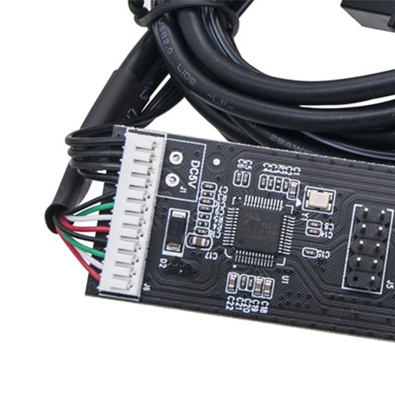 USB2.0 Header Splitter IDE 9 Pin 1 Sampai 4 Ekstensi Hub Splitter dengan Kabel Antarmuka SATA/IDE untuk Adaptor Mainboard PC