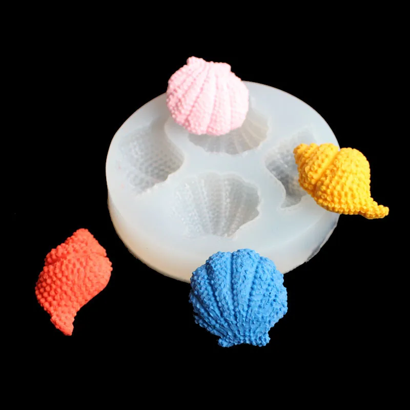 Colorful Irregular Shell Silicone Candle Mold Shell Mirror Epoxy Silicone Grinding Simulation Shell Crafts Decoration Aromathera