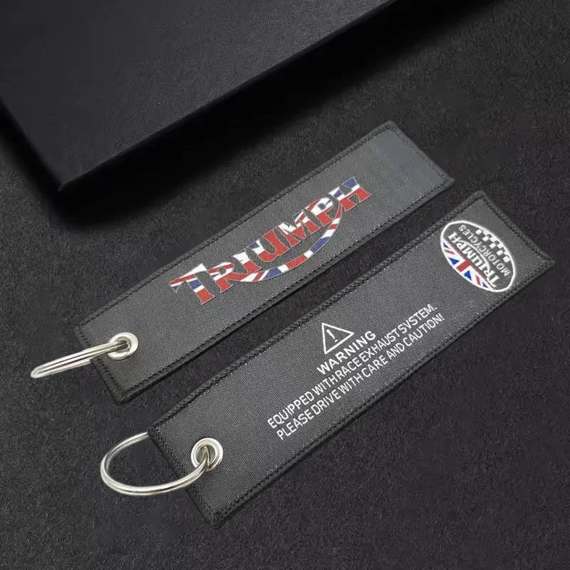

Embroidery Moto Logo Keyring Fit KeyChain Holder Ring Interior For Triumph Tiger 800 900 PRO Rally Explorer 1200 XCA Accessories