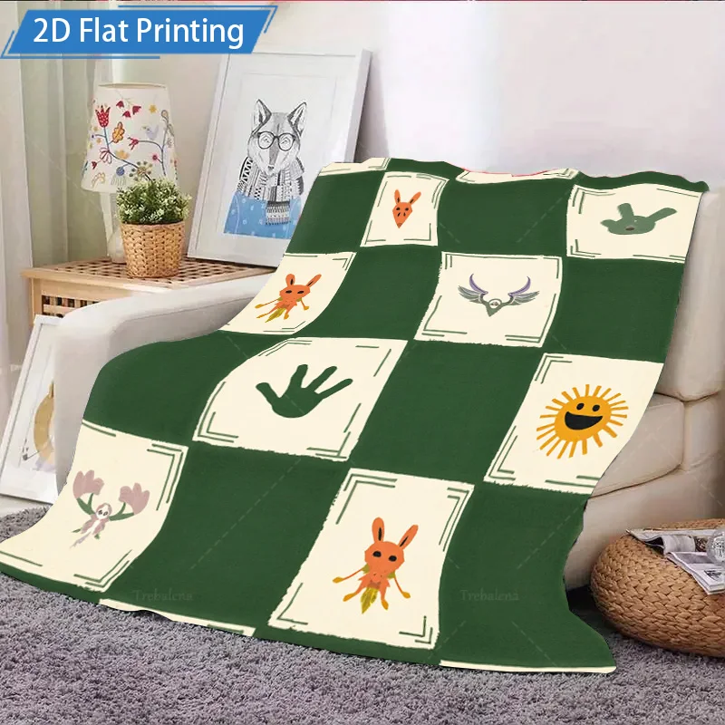 1 قطعة بطانية الفانيلا لطيف الحيوان طباعة الصوف بطانية للأطفال والمراهقين مريحة الفراش أريكة رمي هدية #4