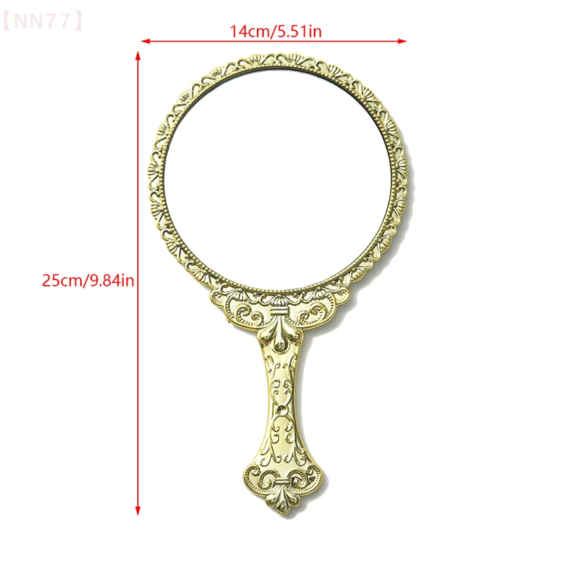 Miroir de maquillage sculpté vintage pour femmes, miroir de courtoisie pour salon de SPA, accessoires de maquillage minuscules