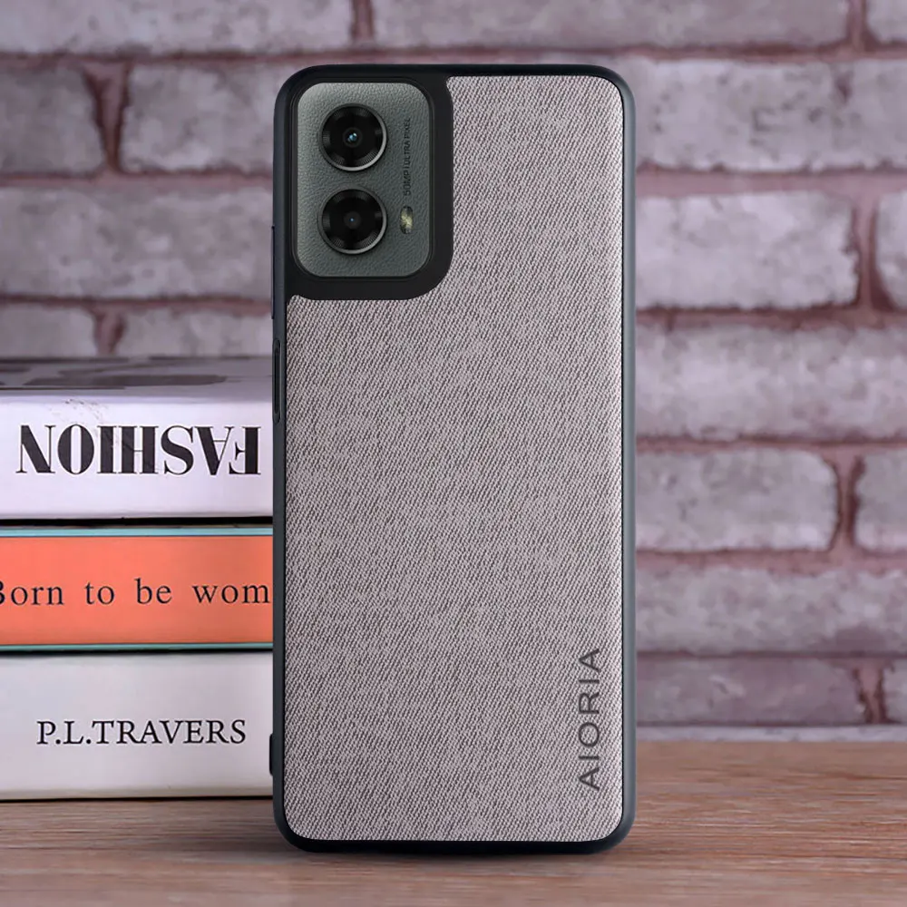 Case for Moto G Power Play Stylus 5G 2024 2025 coque Luxury textile Leather phone cover funda for motorola moto g power 5g case