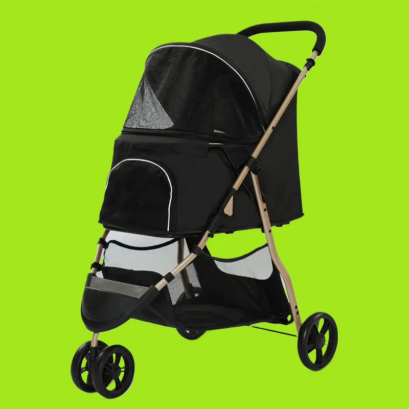 

2026 New 3-Wheel Pet Stroller Jogger for Small Medium Dogs Cats Lightweight Foldable Tricycle Travel Carrier for Outdoor Walking