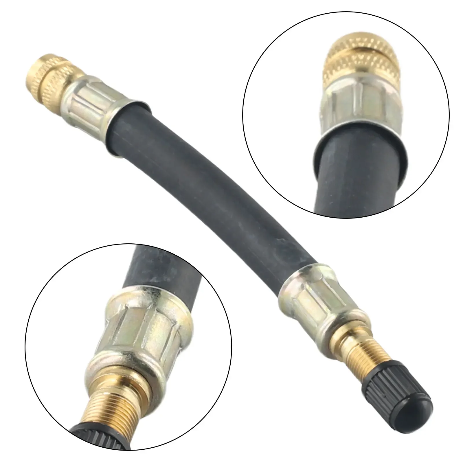 Adapter Tire Valve Stem Parts Replacement Rubber Tyre Vehicle 1pcs 7mm Thread Accessories Copper Extension Hose