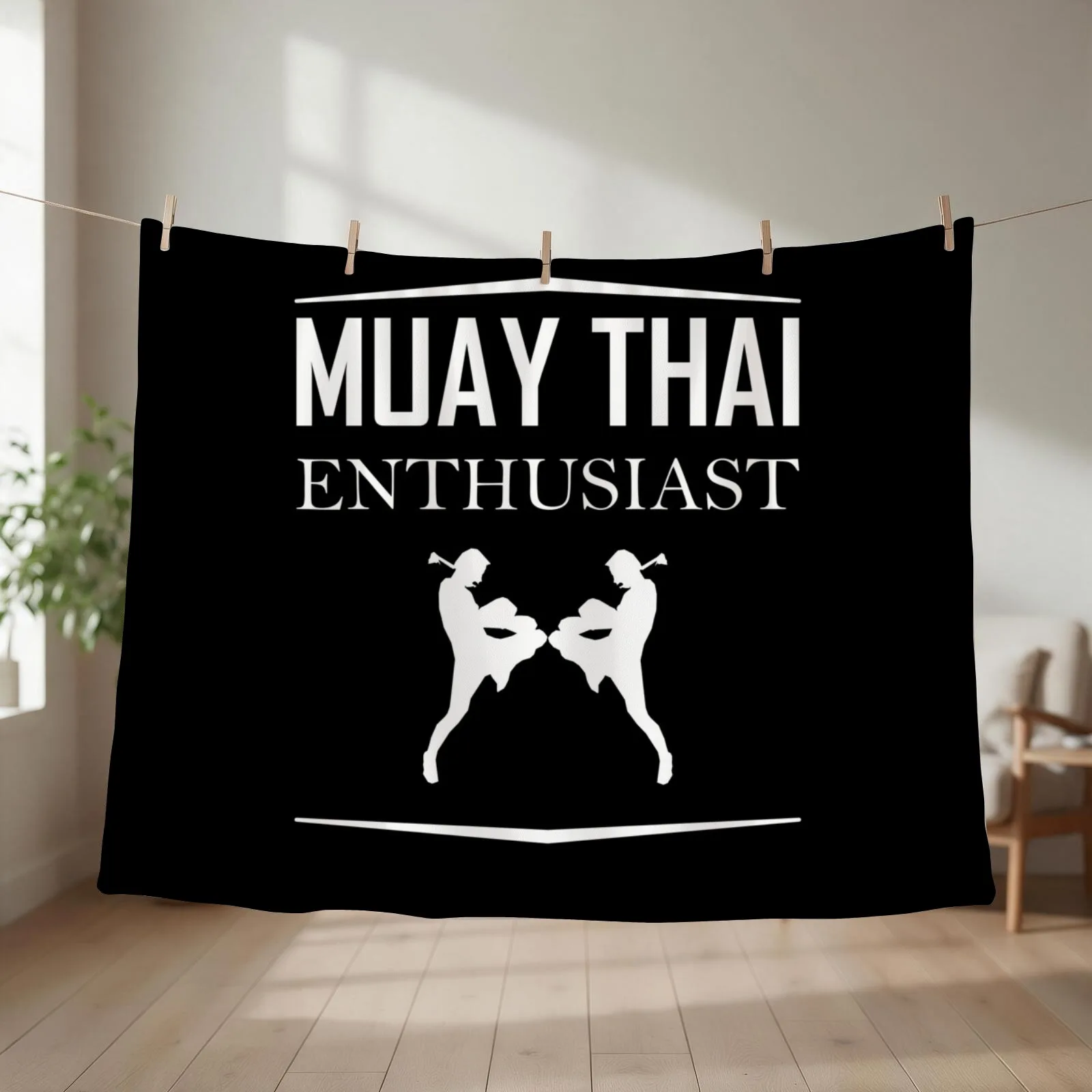 Muay thai enthusiast Throw Blanket couch cozy soft plush fuzzy picnic outdoor blanket