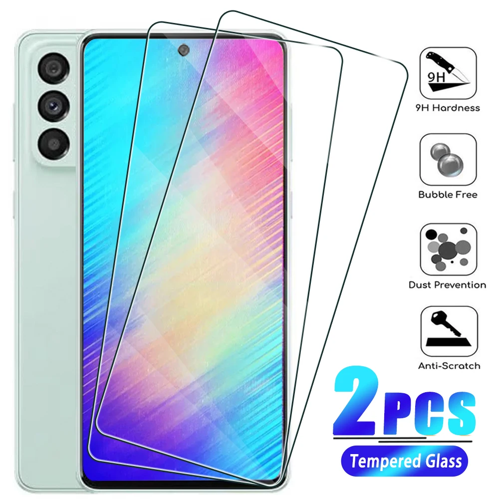 2Pcs Tempered Glass For Samsung Galaxy A02 A12 A22 A32 A42 A52 A72 4G 5G Screen Protector Film on Galaxy A52s