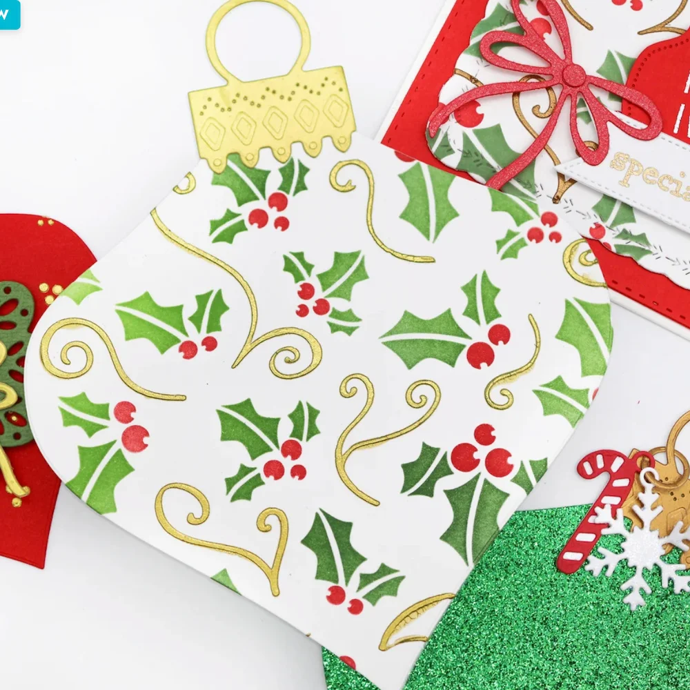 Curvy Ornament Nested Metal Cutting Dies Scrapbook Decoration Embossing Christmas Cut Die Stamps