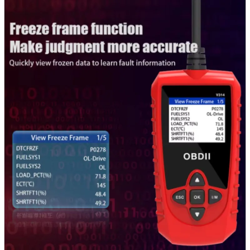 الماسح الضوئي للسيارات obd2 - قارئ الرمز التشخيصي لبروتوكول obdii #4