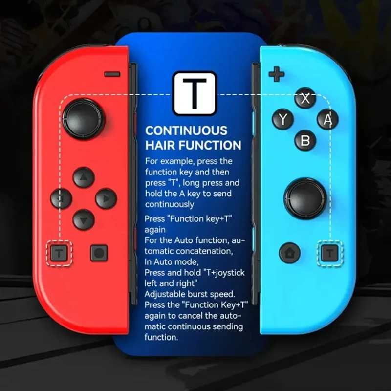 Controller Joypad 2 pezzi (L/R) per interruttore, sostituzione Joypad wireless per controller Switch doppia vibrazione/luce RGB