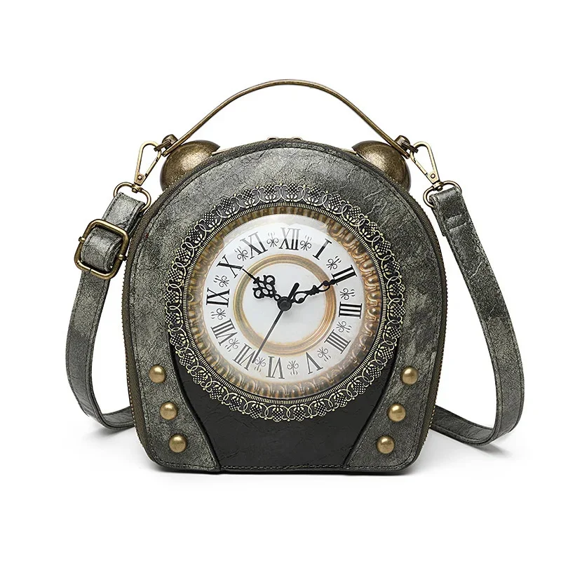 

Women's Handbag Retro Clock Function Waist Bag Shoulder Crossbody Handbag No. 5 Battery Drive Manufacturer Direct Supply Bag New