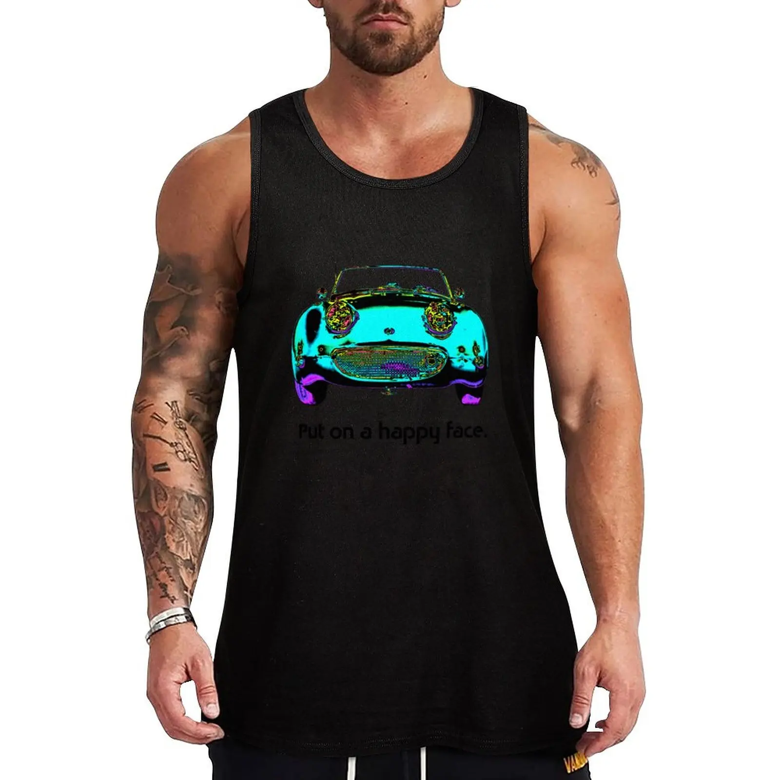 Happy Face! Tank Top Men's clothes Man summer clothes Fitness men clothing sleeveless shirt man gym