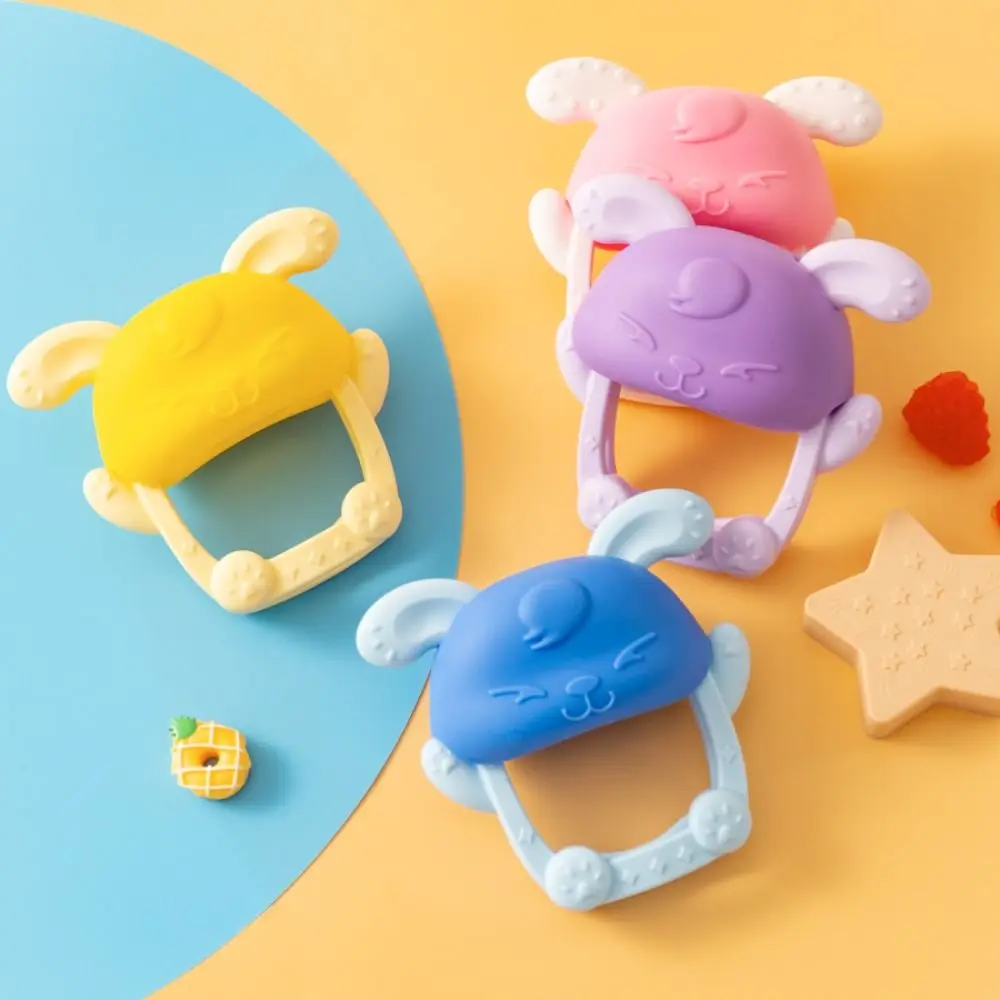 

Silicone Baby Teether Toy Washable Rabbit Mitten Teething Toy Training Grip Anti-Eating Hand Kids Teething Toys Infant