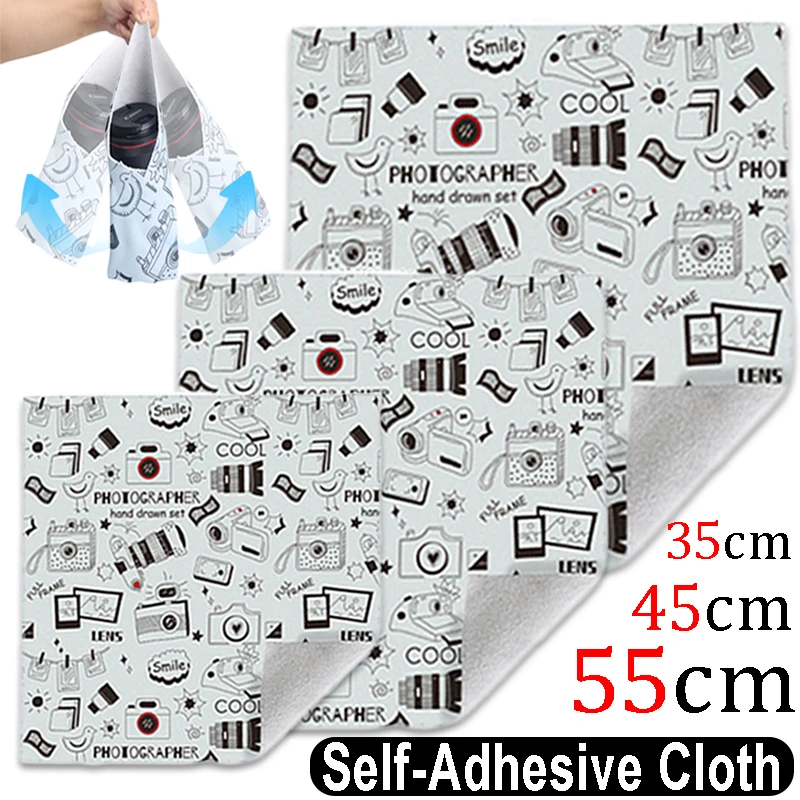 2024 New Self-adhesive Camera Wrap Cloth Magic Folding SLR Lens Protector Wrapping Storage Photographinner Bag 35cm 45cm 55cm