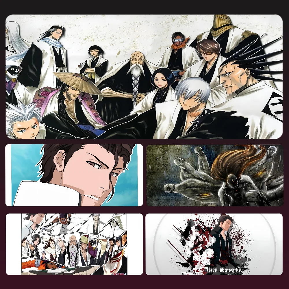 cute bleach Sosuke Aizen  Mousepad Mouse Mat Desk Mat With Pad Gaming Accessories Prime Gaming XXL Keyboard Pad