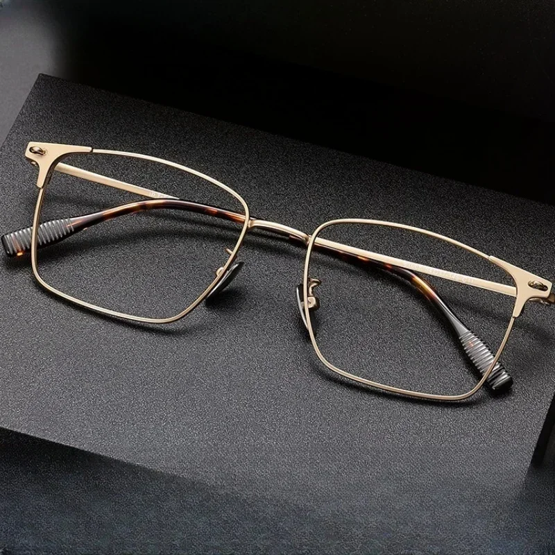 

Очки OLLYMURS Titanium, мужские, с полной оправой, высококачественные, квадратные, ультралегкие, из сплава, оправы для очков, корригирующие, женские, 810