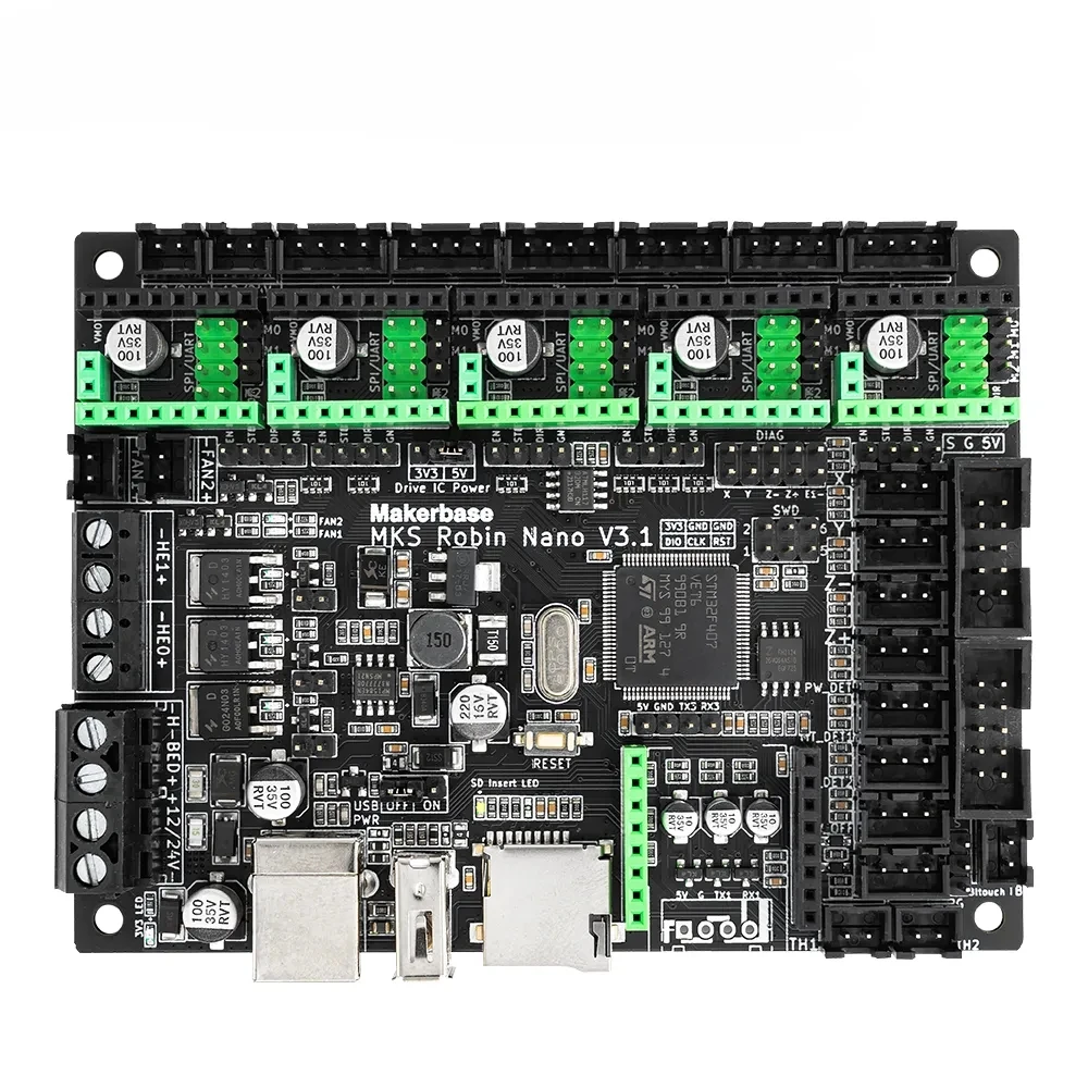 Imagem -02 - Mks Robin Nano Controlador Motherboard 3d Imprimir Peças Touch Screen Display Módulo Wifi Dual z Axis V3.1 Águia 32-bit Ts35 Tmc2209