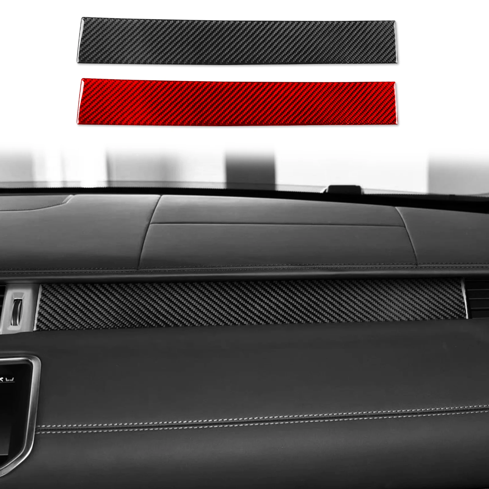 Real Carbon Fiber For Range Rover Evoque 2012-2018 Car Co-pilot Storage Box Trim Customizable Sticker Interior Accessories