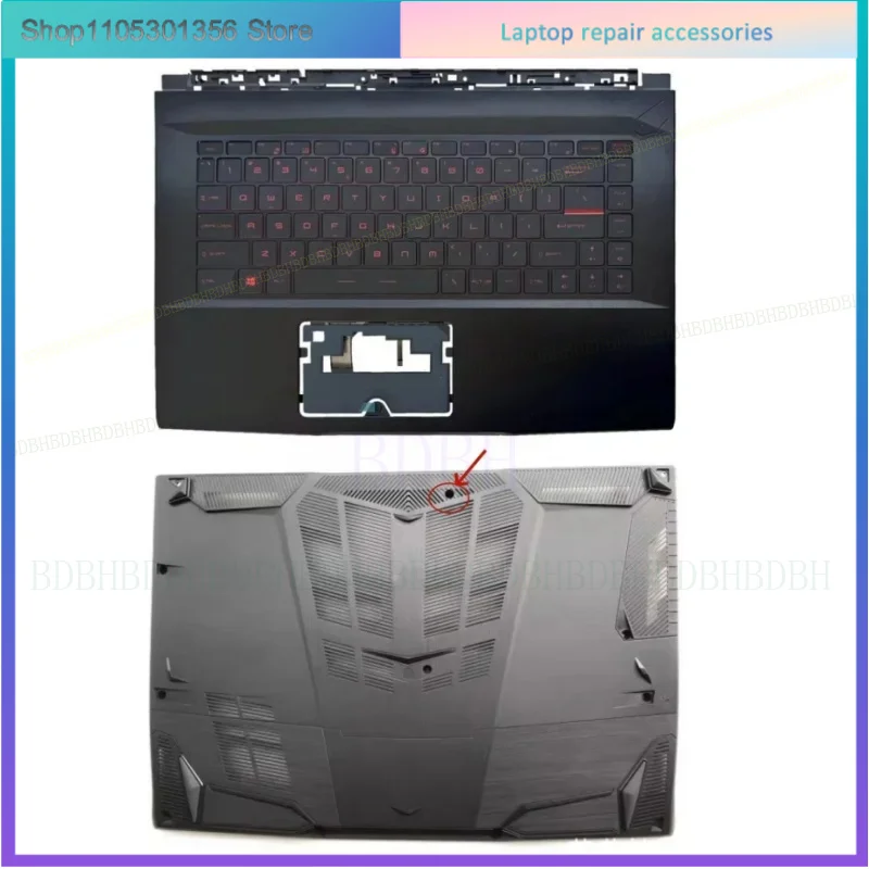 New For MS-16WK Bravo 15 Laptop Palmrest Upper Case Keyboard Cover C Shell/Bottom Base Cover Lower Case