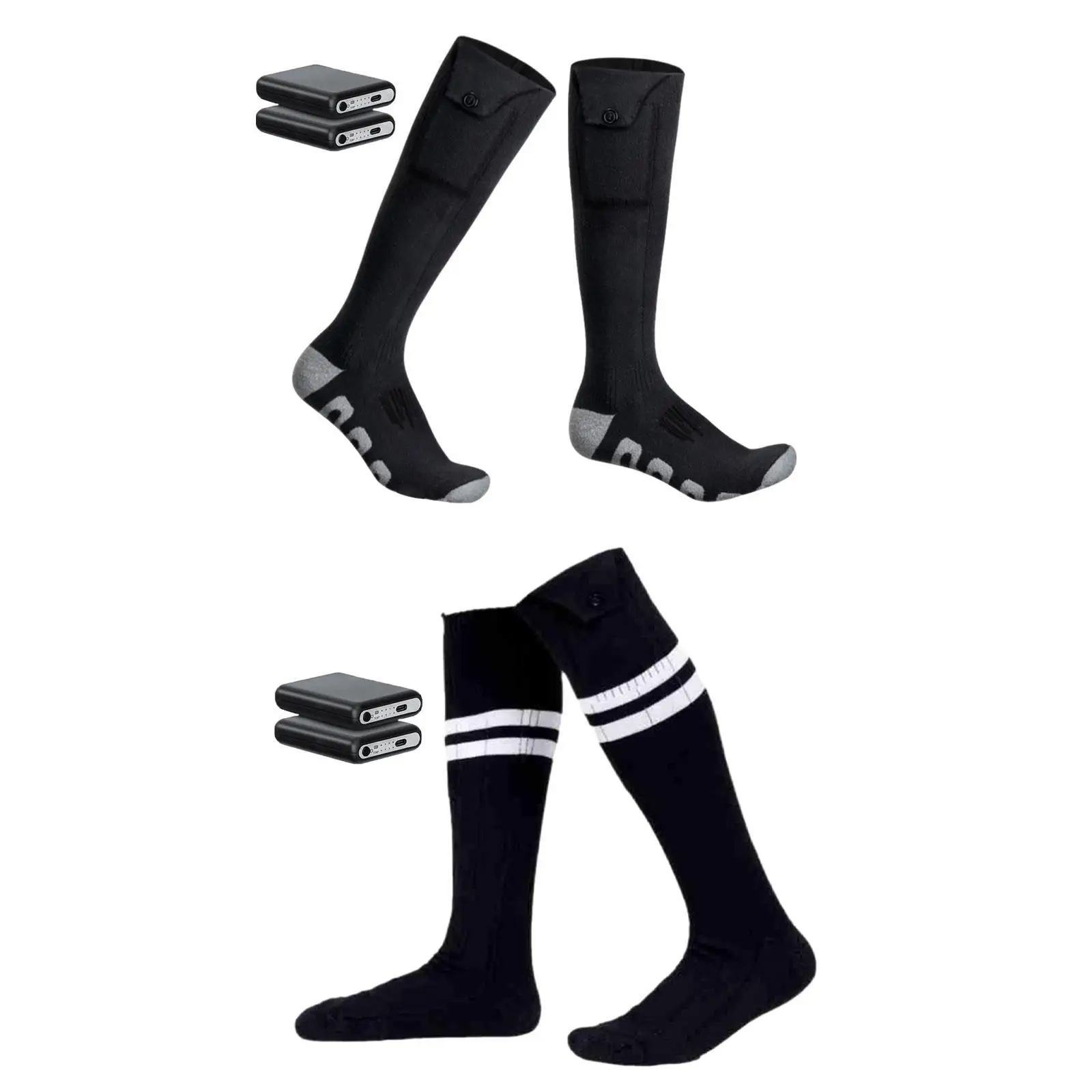 Heated Socks 4 Modes Thermal Insulated Socks for Running Fishing Skating