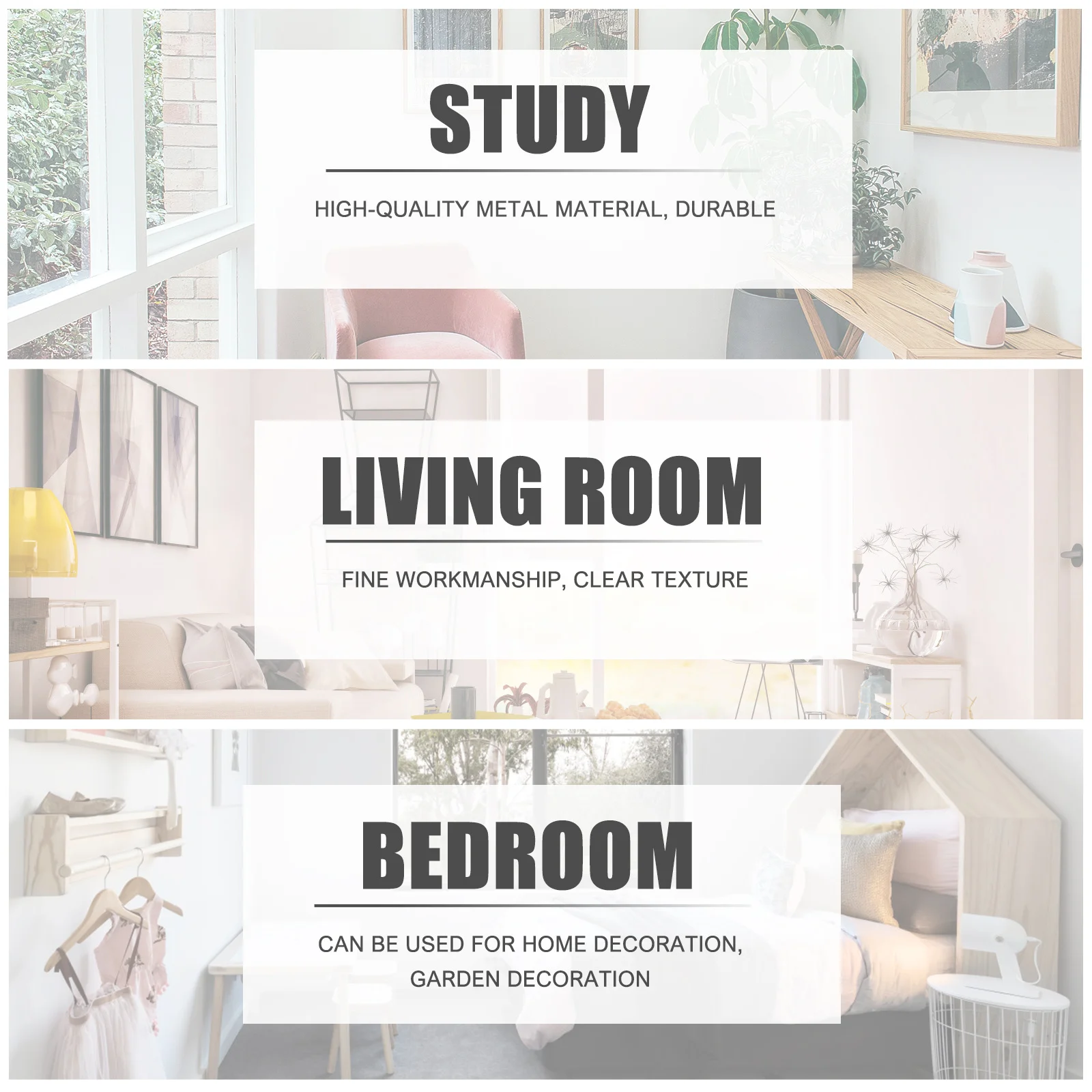 

Chic Iron Letters Wall Sign Ornament Home Decor Backdrop Pendant for Living Room Hallway Study Delicate Metal Art Wall