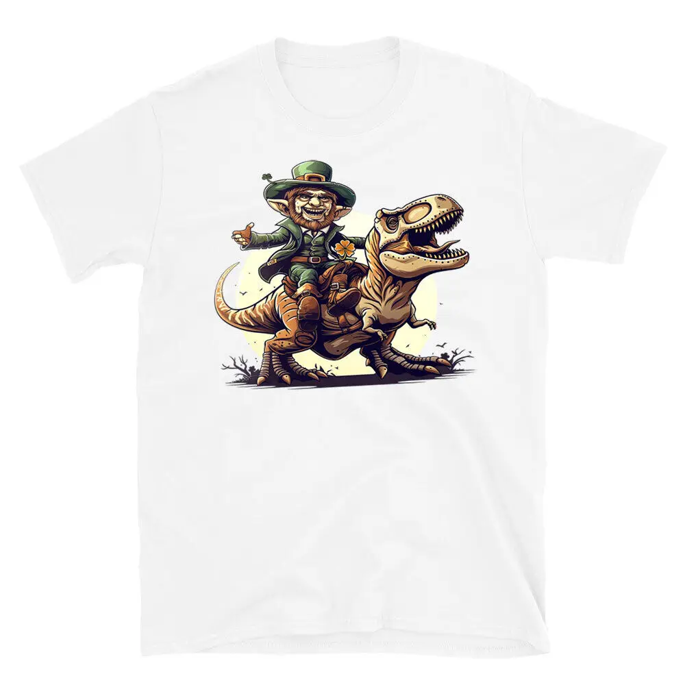 Leprechaun T-rex St Patricks Day T-shirt - Funny Novelty Graphic Tee