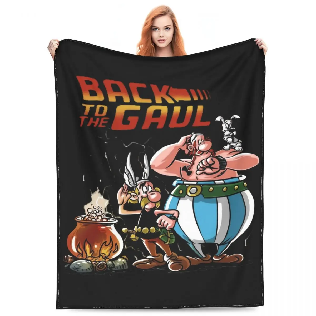 Cozy Back To The Gaul Blanket Stuff Sofa Decorative Asterix-and-Obelix Throws And Blankets Lightweight Fleece for Travel