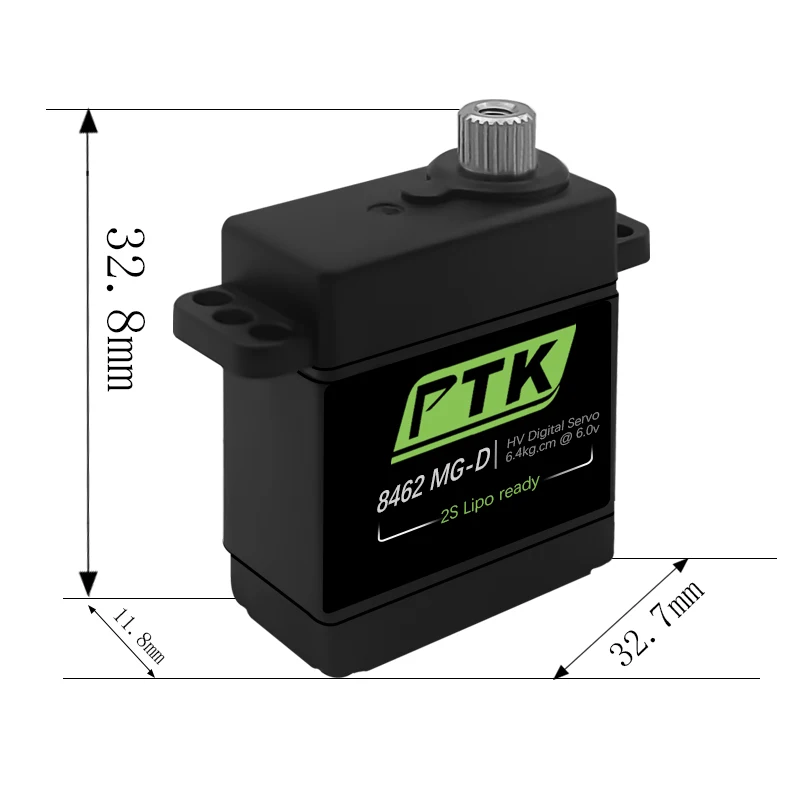 PTK & VOTIK 8462 MG-D 메탈 기어 디지털 서보, 고정익 글라이더 서보 모델, 항공기 로봇 서보, 9g 크기