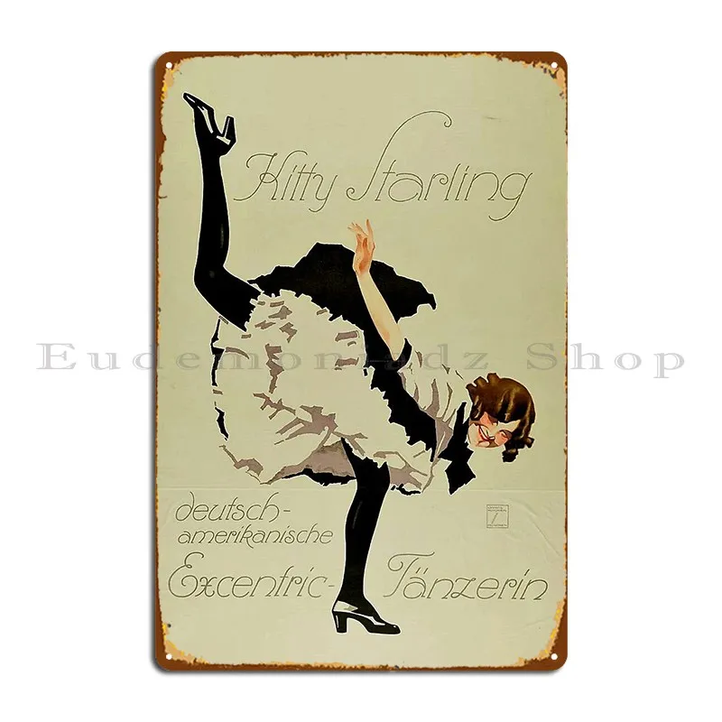 Kitty Starling German American Eccentric Dancer 1914 Metal Sign Cave Painting Custom Poster Custom Tin Sign Poster