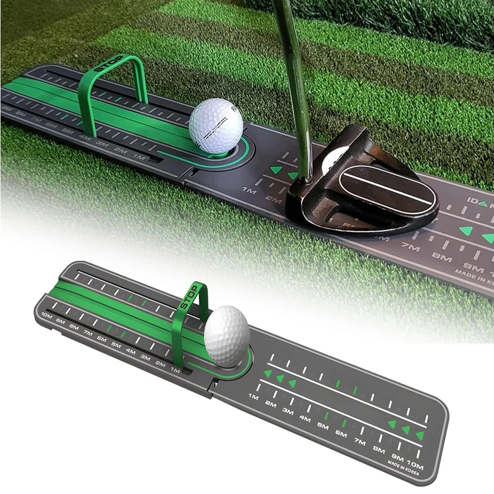 Estera verde de Putting de Golf, taladro de precisión de distancia, alfombrilla de práctica, Mini almohadilla de pelota de Putting, Ayuda de