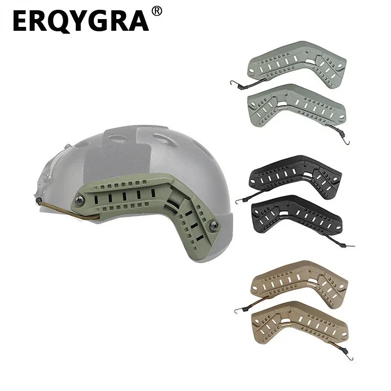 

ERQYGRA Tactical Fast Helmet CS Wargame Hiking Equipment Accessories Guide Rail Airsoft Paintball Hunting Outdoor Sports Safety