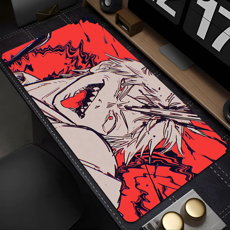 

Mousepad Laptop Mouse Pad Office PC Accessories Keyboard Pad Rubber Cup Mat C-chainsaw Man Denji Soft Mouse Mat Large Desk Mat