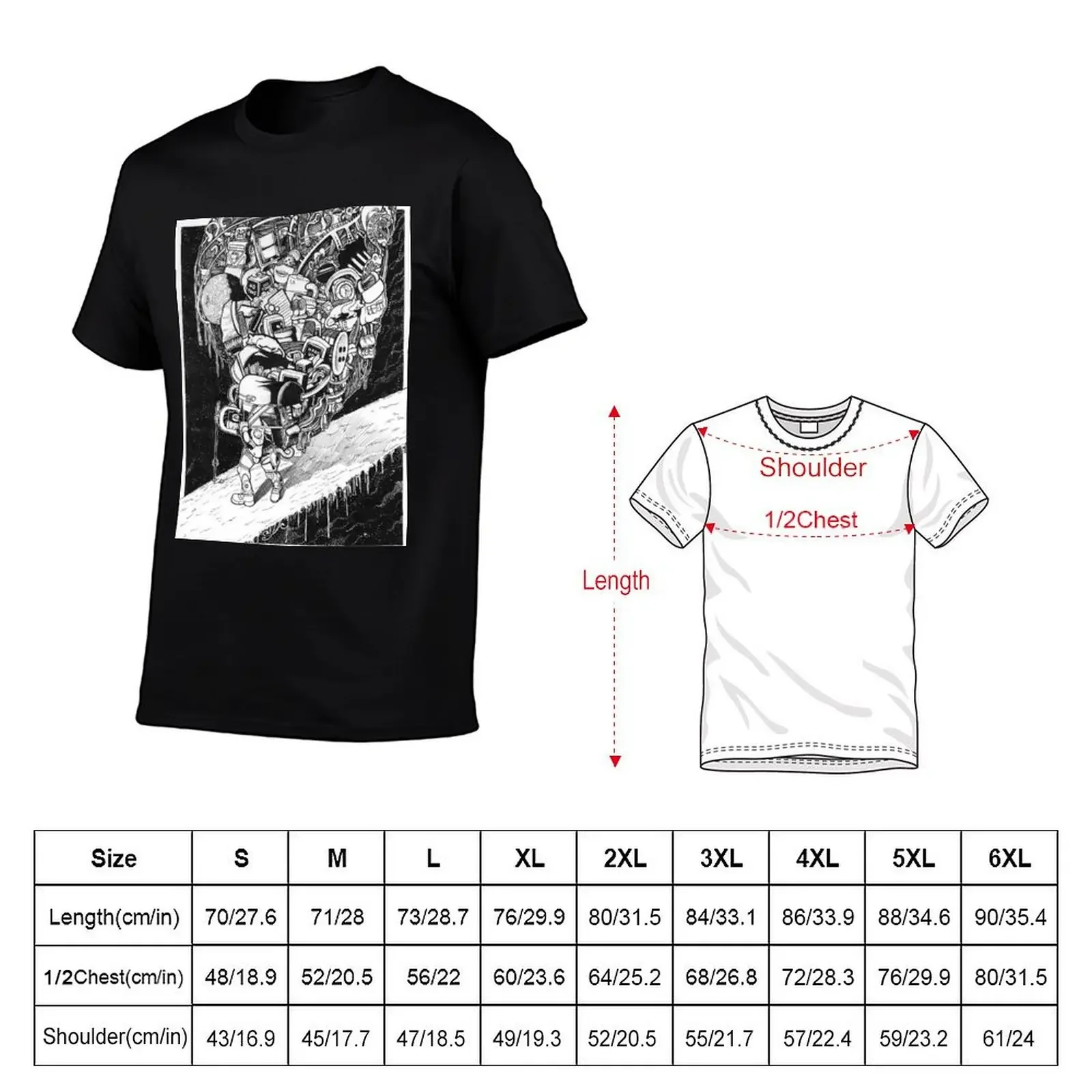 Endless Footslog March: Crossection 1 T-Shirt street wear cotton graphic tees Men's t shirts