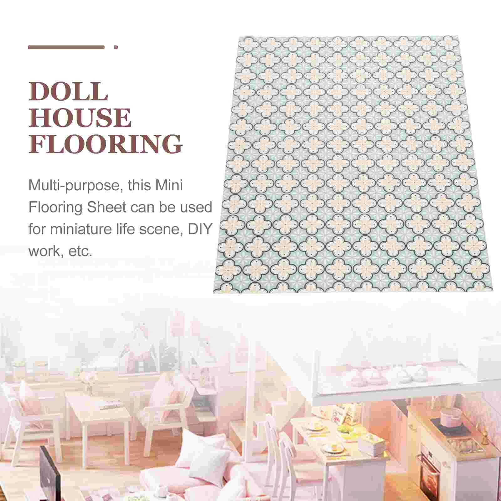 Simulation Floor Miniatures Decor Furniture and Accessories Floorboard Pu House Flooring