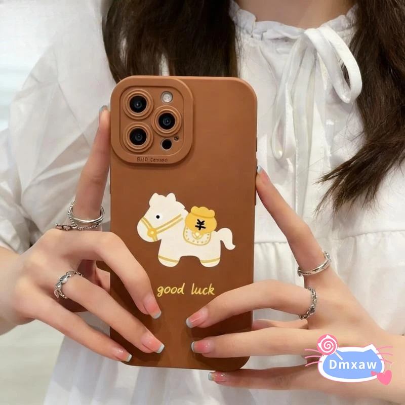 

New Year Cute Horse Phone Case For Realme Neo 7X 6 SE Neo 5 SE 3 2 2T Q3 Pro Carnival Q 3 Pro XT X2 X 5G 4G Get Rich Back Cover